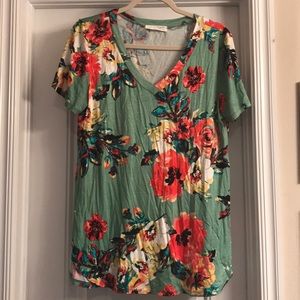 Multi-Colored Floral Blouse